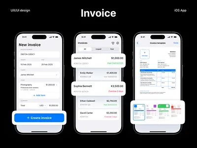 Invoice – Fast & Easy Billing App app app ios design ui ux