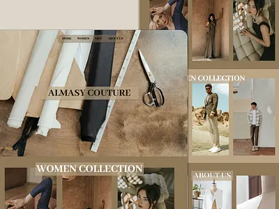 ALMASY COUTURE BUSINESS LANDING PAGE branding business design fashion landing page landingpage logo ui