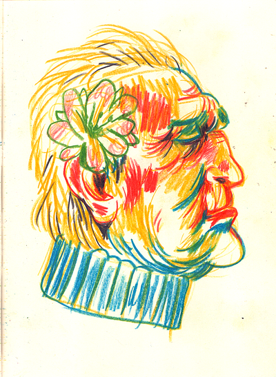 Flower artwork colored pencil concept art editorial illustration illustration