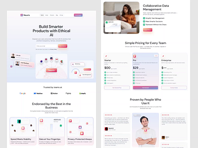 Neurix – Ethical AI SaaS Landing Page Design | Responsive | UIUX animation interface product service startup ui ux web