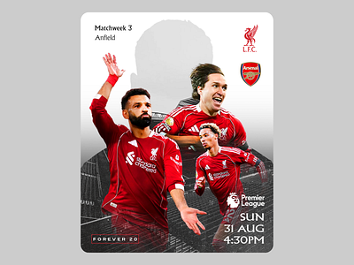 LIVERPOOL vs ARSENAL animation app arsenal branding canva design football graphic design illustration liverpool logo motion graphics photoshop poster social media sports typography ui ux vector