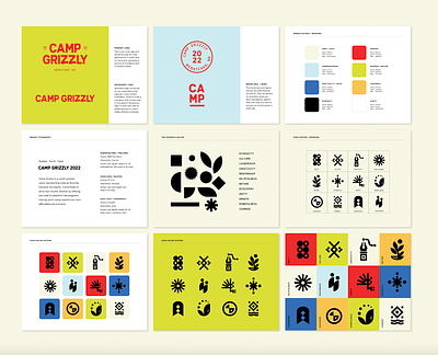 Camp Grizzly Brand brand branding design graphic design logo socialimpact styleguide
