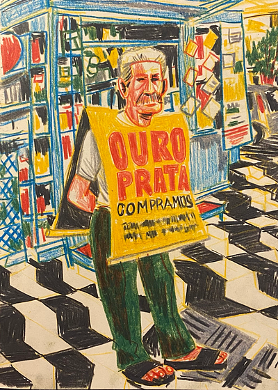 Old gold art artwork colored pencil colorpencil editorial illustration illustration pencil colour