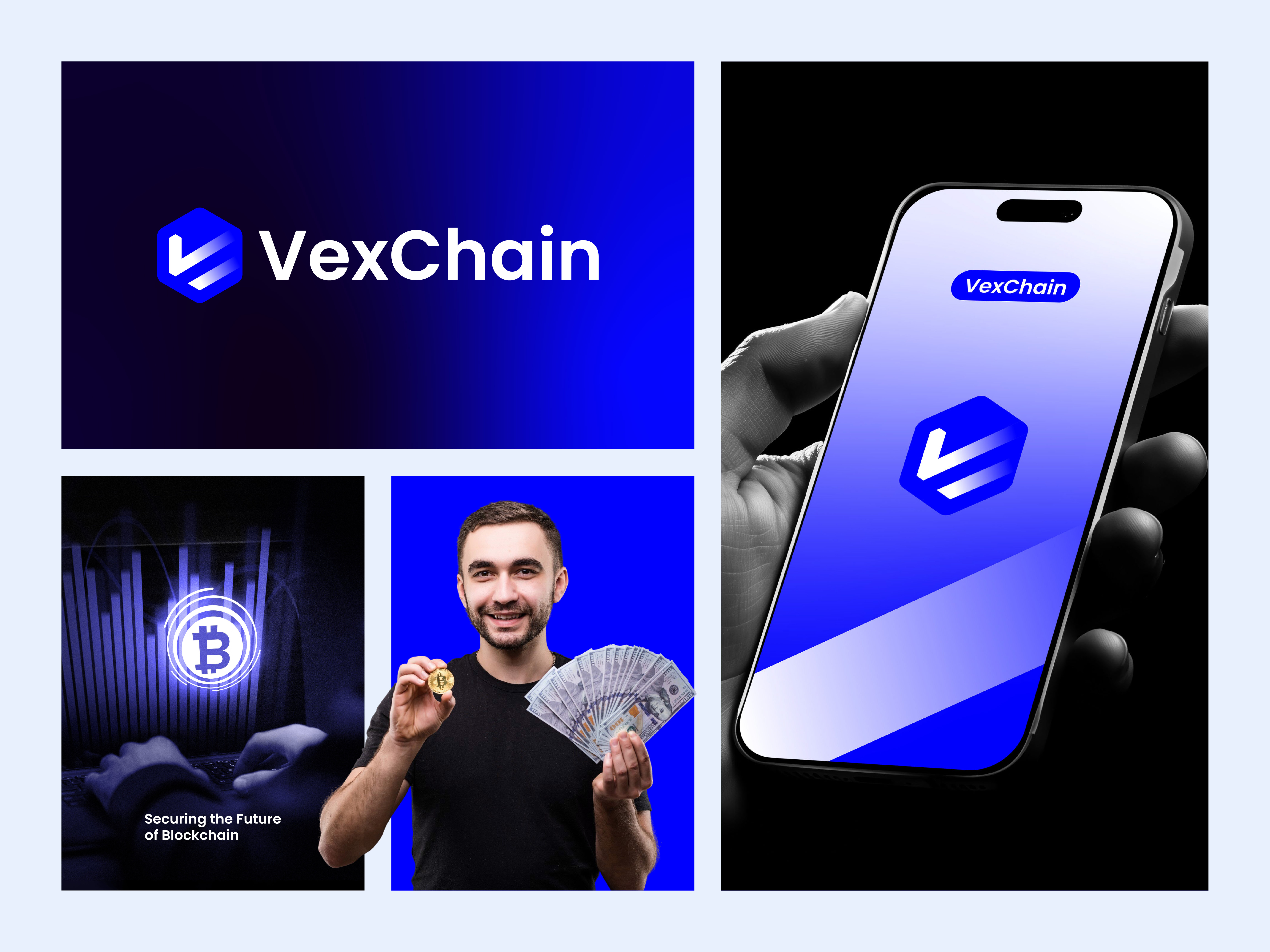 Example of Blockchain • Crypto • Nft • Logo Design