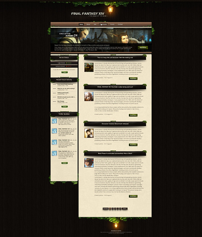 Final Fantasy XIV Project ffxiv final fantasy graphic design mmo mmorpg online website xiv