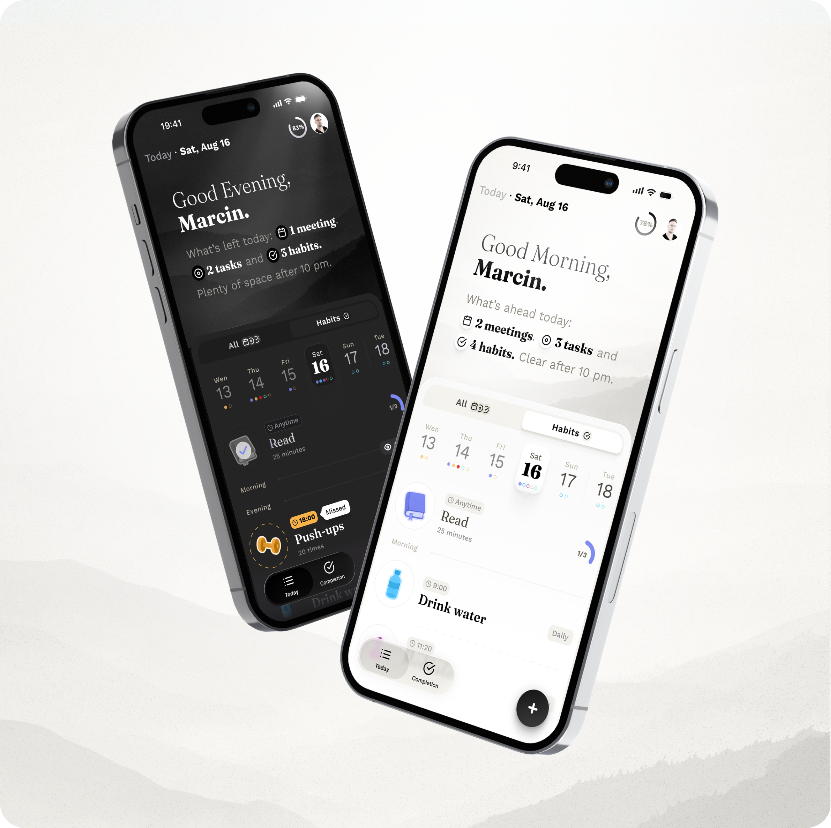 Momentum Habit Tracking App app design habit interface iphone ui ux