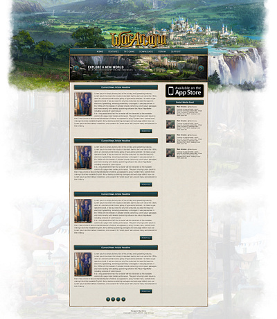War Arcana AEGIK aegik graphic design mmo mmorpg online ui war arcana web website