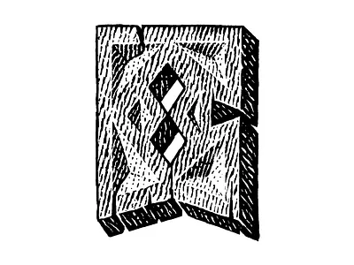В black and white engraving illustration letter scratchboard woodcut