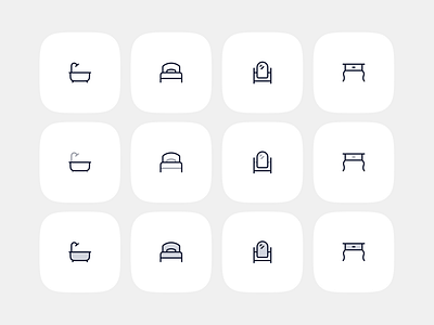 Furniture icons | 10K+ figma icon library. bathtub bed figma icons hugeicons icon icon design icon library icon pack icon set iconography icons illustration mirror premium icons table ui