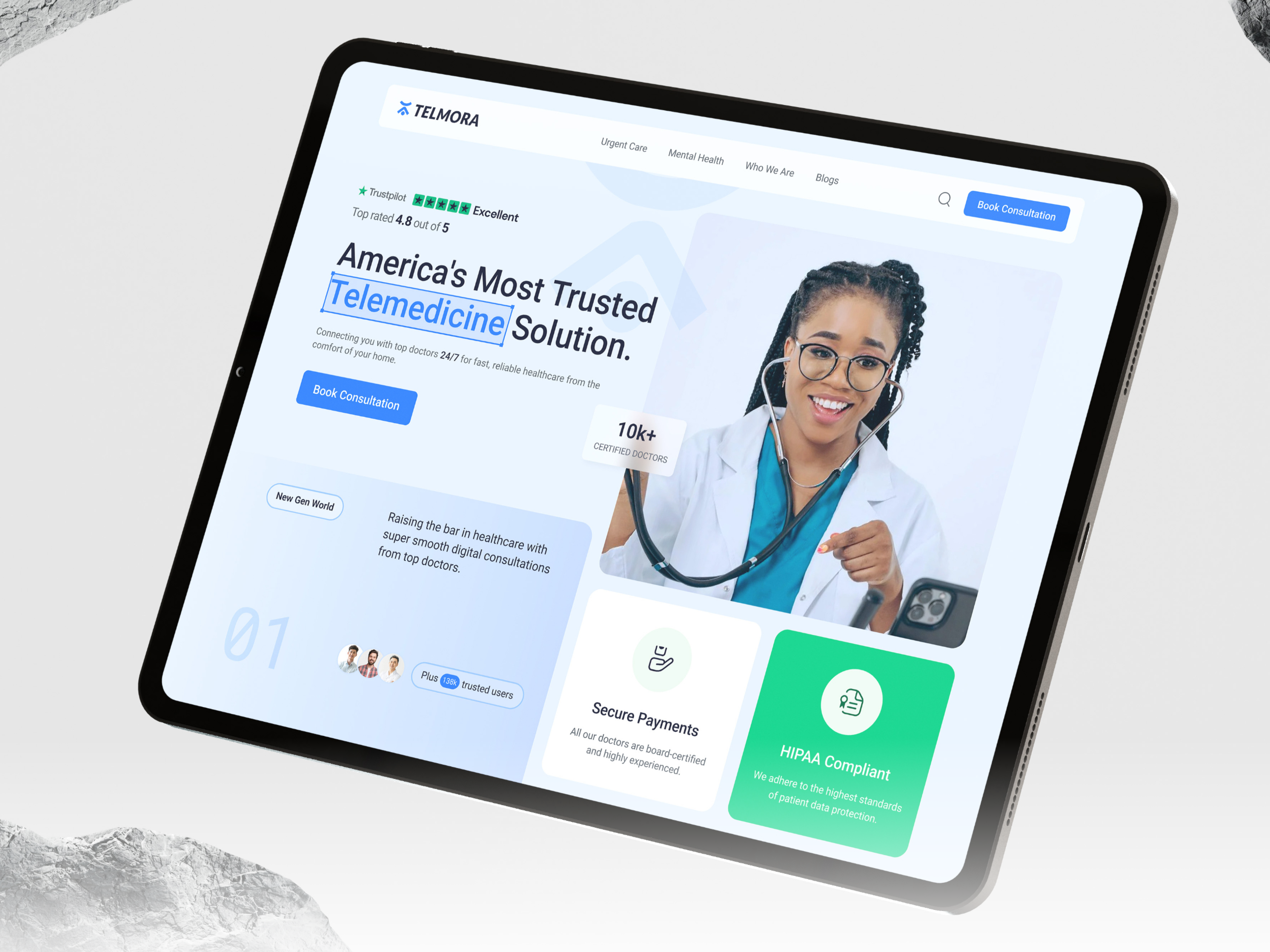 Telmora Telemedicine Mobile App & Web Design animation app branding design typography ui ux web website
