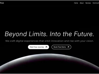 Orbitrise - hero design branding design figma framer framer developer graphic design illustration logo marketing website ui