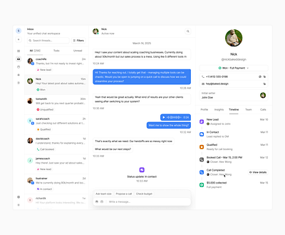 Influencer Inbox ai app design ui ux