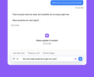 Inbox: Status Update app design ui ux