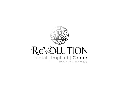 Revolution LOGO center dental healthy illutrator imlant r logo revolution smile vector