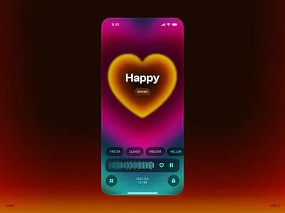 Mental music app bright design glass gradient illustration ios liquid glass mental mobile mobile app mobile design mobile ui ui