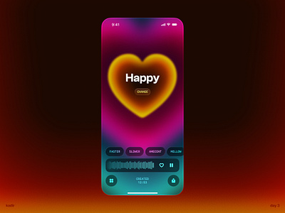 Mental music app bright design glass gradient illustration ios liquid glass mental mobile mobile app mobile design mobile ui ui