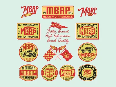 Design Exploration for MBRP EXHAUST branding logotype vintage vintage art vintage logo