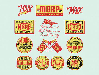 Design Exploration for MBRP EXHAUST branding logotype vintage vintage art vintage logo
