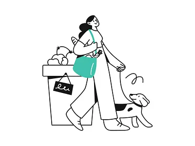 Daily Activities p.1 activity art character colorful daily design flat grocery illustration illustrator life outline shop shopping