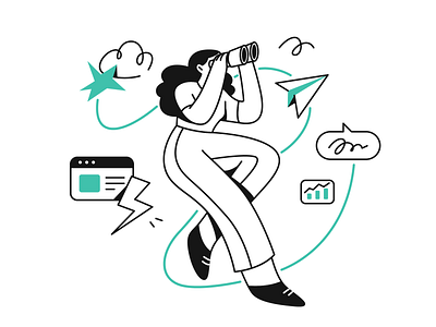 Daily Activities p.3 art character colorful design efficient flat garden illustration illustrator look looking productivity work