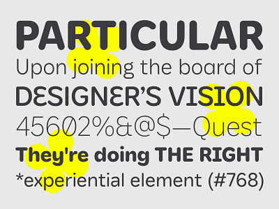 YNF Orion typeface branding font graphic design headline modern multilingual playful rounded sans serif text typeface weights
