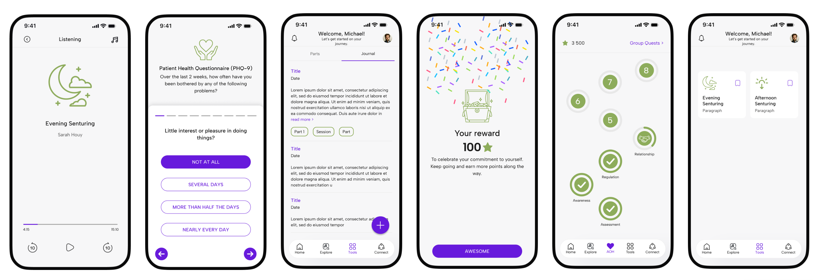 Sentur - Mental Health App app mental health platform product design recovery ui uiux ux uxui