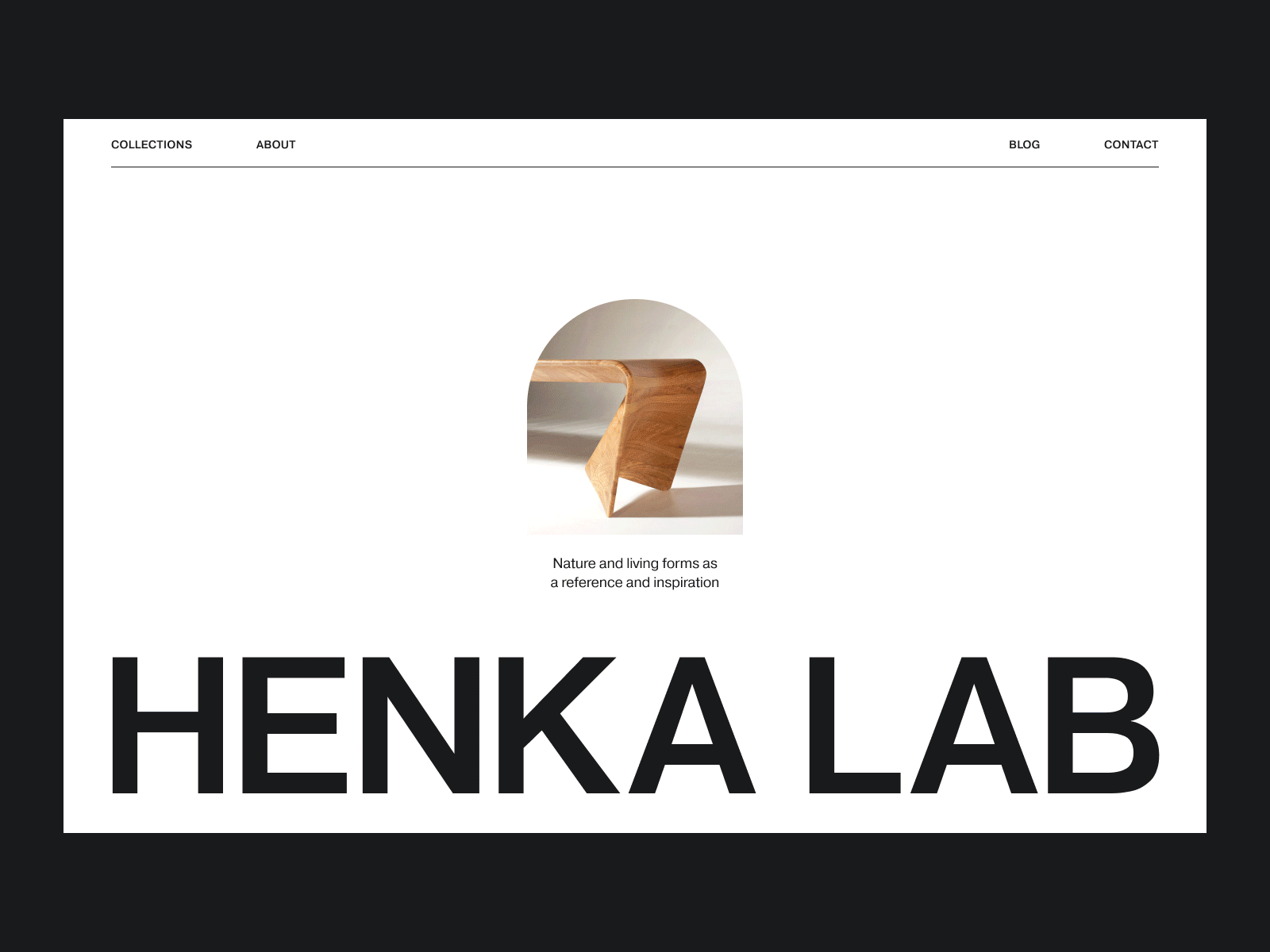 HenkaLab clean design designer furniture homepage minimal minimalism portfolio simple site ui uiux ux web webdesign website