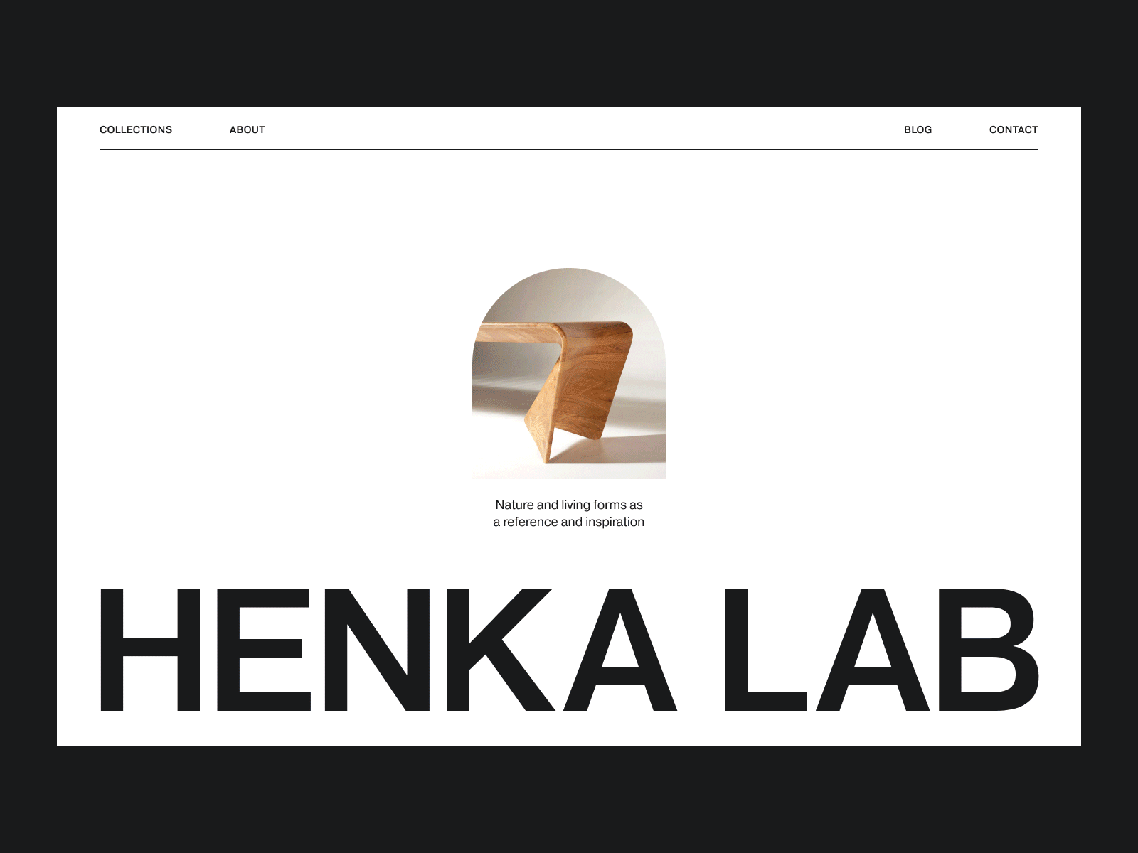 Henka Lab clean design designer furniture homepage minimal minimalism portfolio simple site ui uiux ux web webdesign website