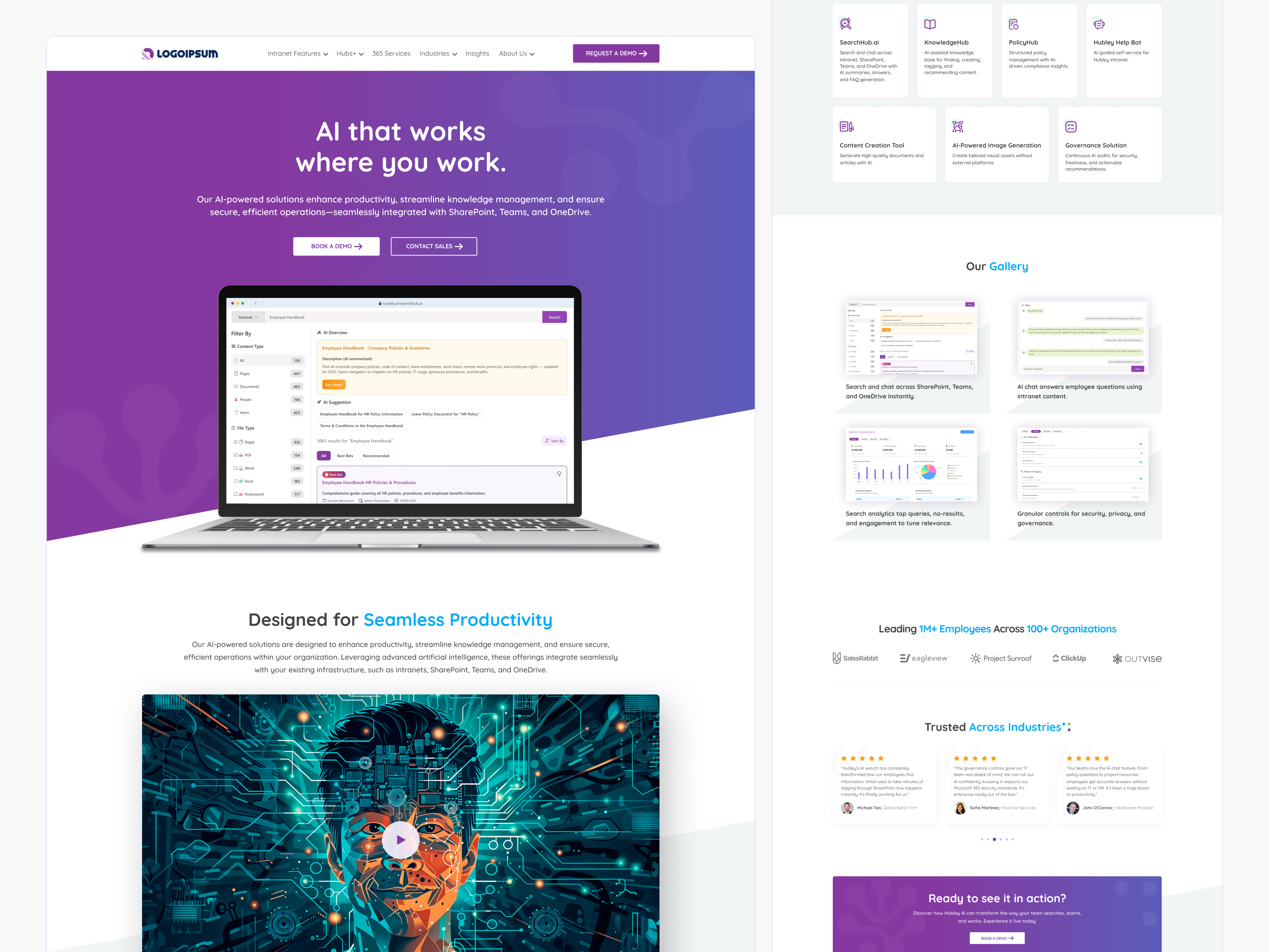 Example of Website UI UX | Landing Page Design