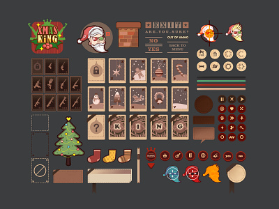 Xmas King | Game Asset 2d app art artist asset game graphic design illustration indie mobile ui ux
