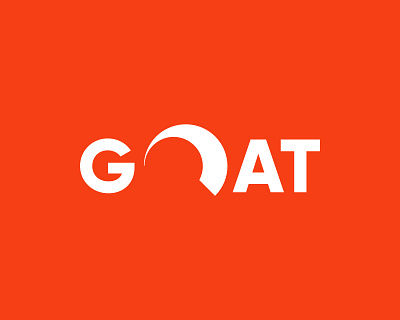 GOAT logotype / word mark, negative space logo design animal logo bold creative force goat greatest greatest of all time horn horns logo logo design logotype negative space playful power powerful ram the best word mark wordmark
