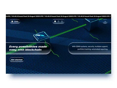 Blockchain API website header UI UX 3d graphic design 3d illustration animation api blockchain branding clean crypto cybersecurity decentralized dev glass glassmorphism gloss landing page liquid security tokenization trading web