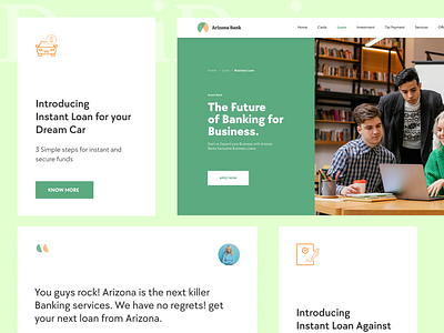 Bank Website Cocept - Arizona banking finance fintech homepage ui inspiration