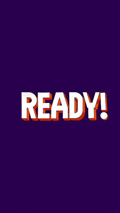 Ready! animation fonts graphic design kinetic letters motion graphics ready