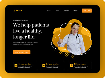 Medical & Healthcare Template animation branding clinic design doctor graphic design healthcare hospital illustration landing page logo medical medical care medicine motion graphics pharmacy ui ux