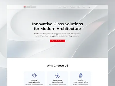 ZXGlas Landing page design business design homepage illustration landing page landing page design ui webpage