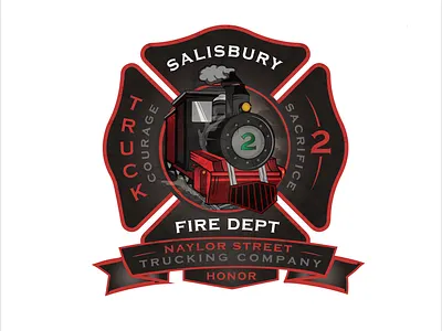 Salisbury Fire Dept patch vector