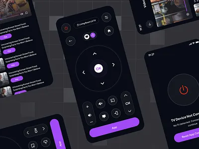 TV Remote Control App design app design design figma figma app design mobile app design remote app tv app tv remote ui ui design ux design