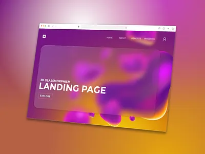 3d particles landing page! 3d design figma glass graphic design hero section jwebsite landing page mockup photoshop screen ui ui screen ui ux user interface web web design website design