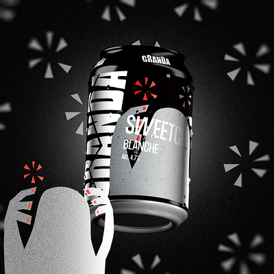 Sweetch - Blanche branding craft beer granda graphic design italian brewery label design mockup