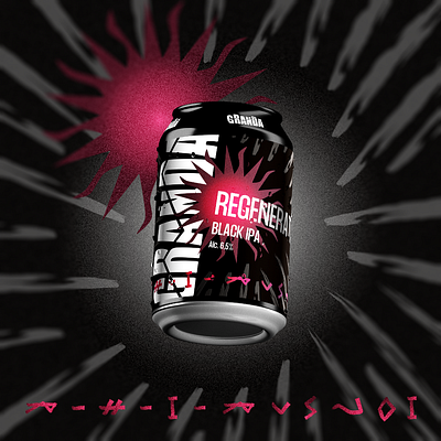 Regeneration - Black IPA branding craft beer granda graphic design italian brewery label design mockup