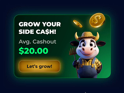 Cashcow: Conversion cards 3d character ai animation card design cards character design component component design graphic design mobile design motion graphics visual design web design