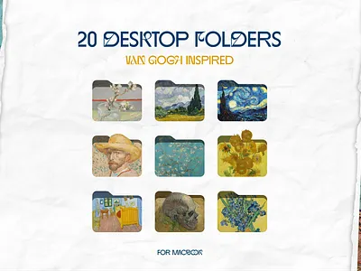 Van Gogh Inspired Desktop Folders and Icons for Mac desktop ios mac mac folders van gogh