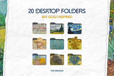 Van Gogh Inspired Desktop Folders and Icons for Mac desktop ios mac mac folders van gogh