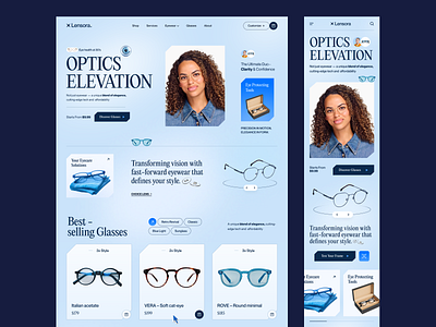 Eyewear eCommerce Website best dribbble design clean design e commerce eye wear eyewear ecommerce website eyewear shop eyewear store eyewear visual identity fashion glasses glasses store homepage landing page luxury eyewear sunglass ui design ui ux web design website website design