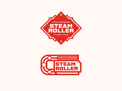 STEAM ROLLER BRANDING DESIGN badge badge design brand design branding branding design graphic design illustration logo