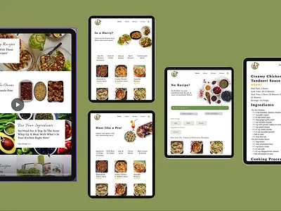 Find the Perfect Recipe. By Name or by Ingredient. - A Website ui website