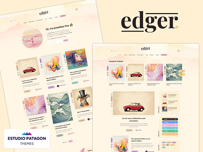Edger - Minimalist Blog for WordPress blog blogger clean graphic design magazine minimal minimalist personal blog responsive template theme wordpress wordpress theme writer