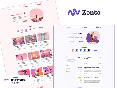 Zento - Modern WordPress Blog Theme blog blogger clean graphic design magazine minimal minimalist personal blog template theme wordpress wordpress theme