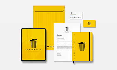Barcode Bin – The Smart Trash Branding Design | UK - Nicole brand identity branding clean modern identity corporate identity logo design stationery design